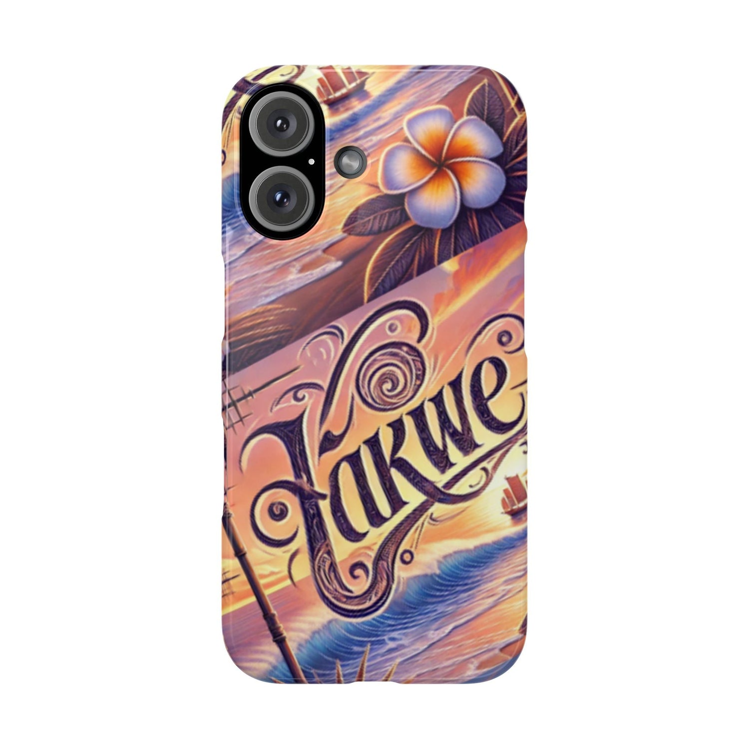 Tropical Sunset Slim Phone Case