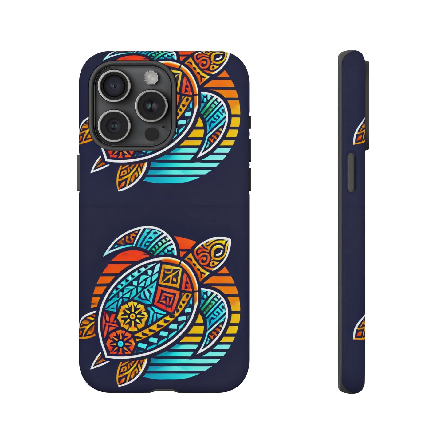 Tough Cases: Colorful Sea Turtle Phone Case for Ocean Lovers