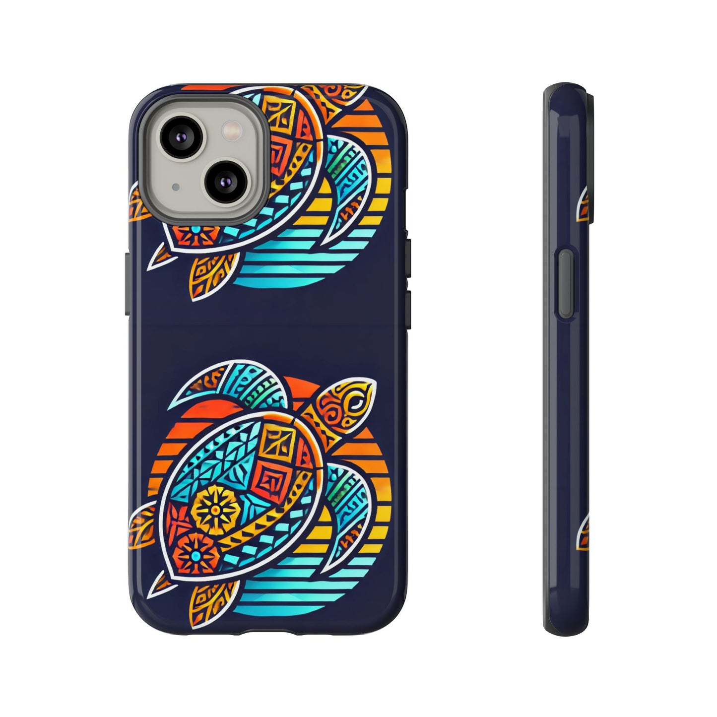 Tough Cases: Colorful Sea Turtle Phone Case for Ocean Lovers