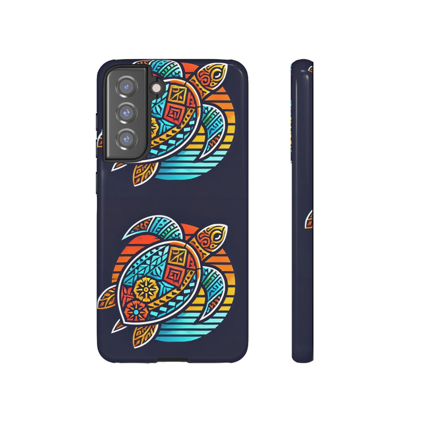 Tough Cases: Colorful Sea Turtle Phone Case for Ocean Lovers