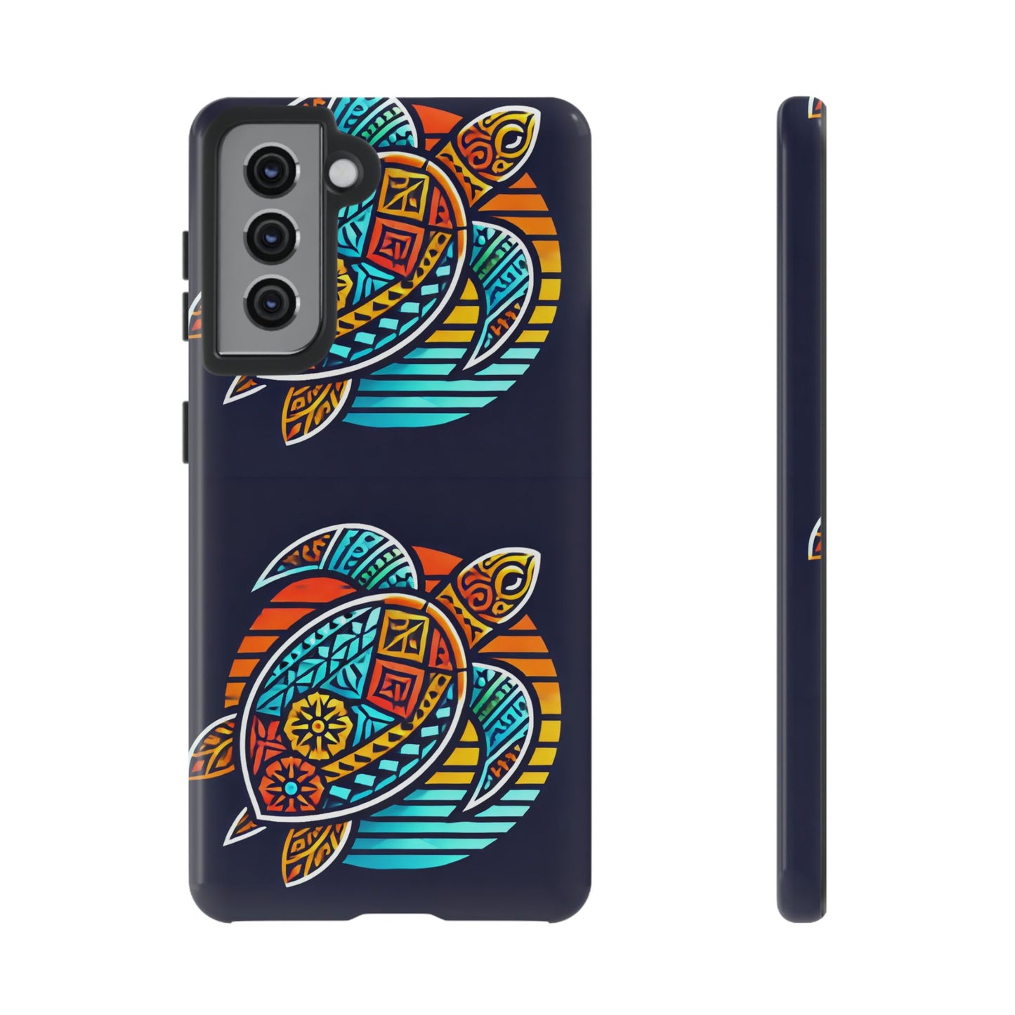 Tough Cases: Colorful Sea Turtle Phone Case for Ocean Lovers