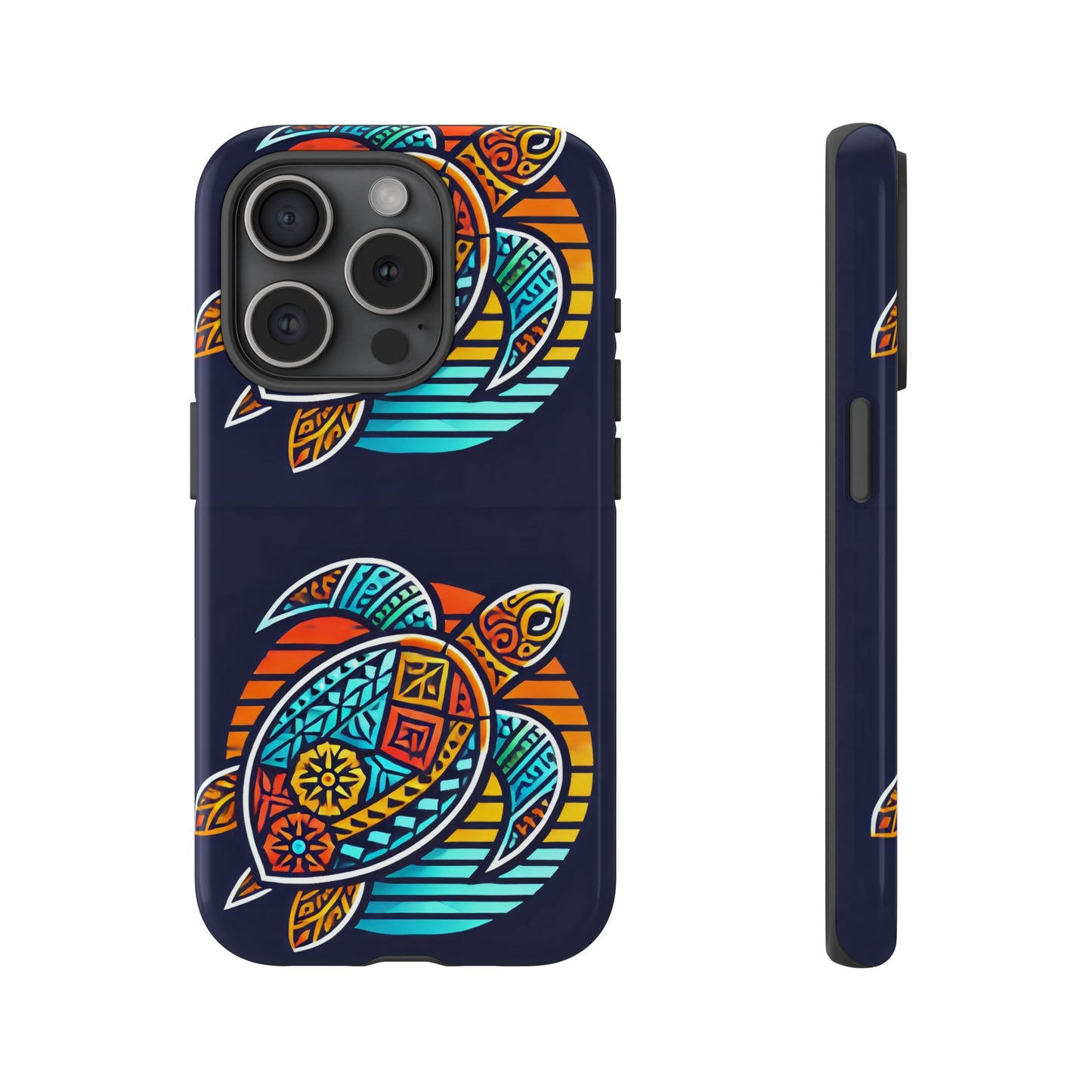 Tough Cases: Colorful Sea Turtle Phone Case for Ocean Lovers