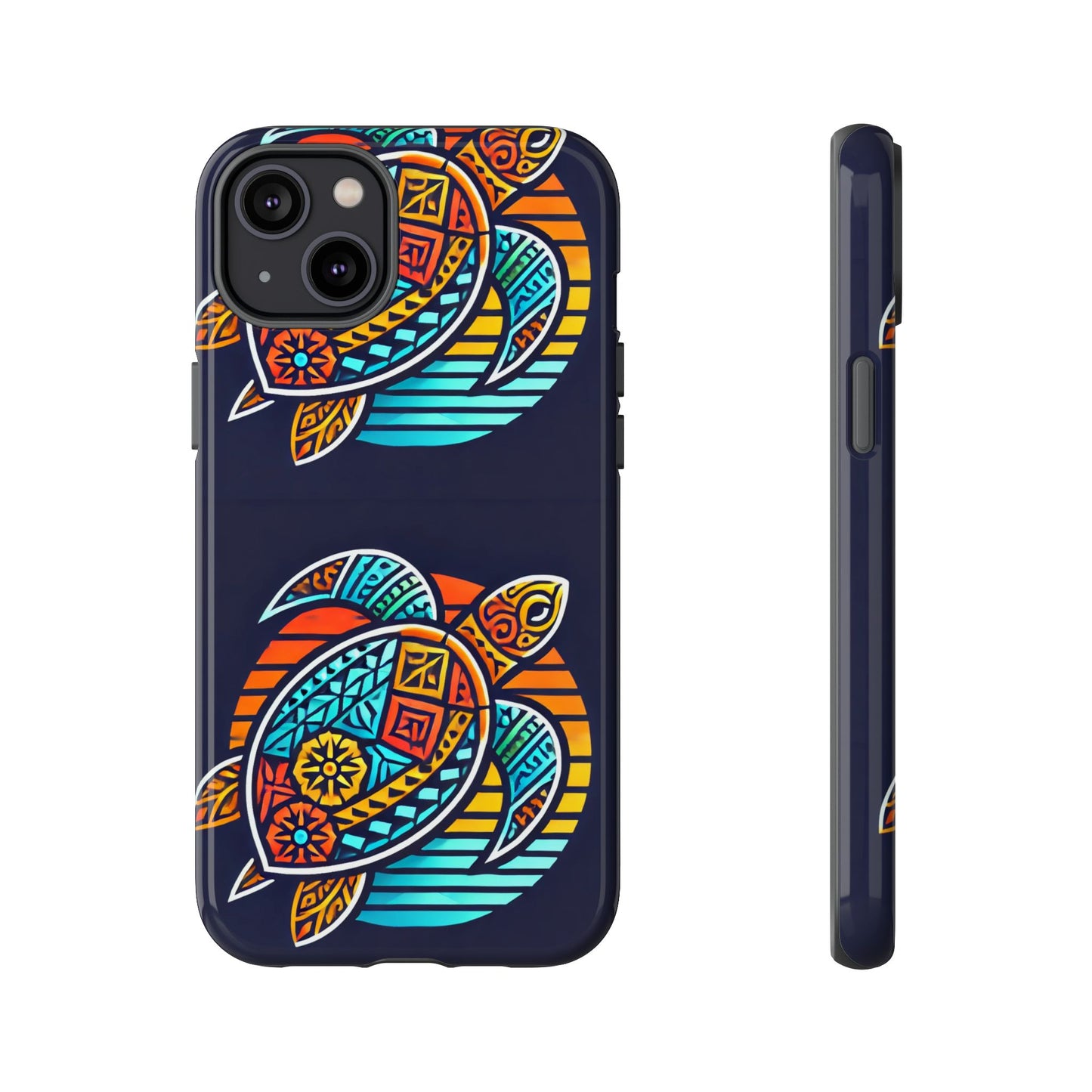 Tough Cases: Colorful Sea Turtle Phone Case for Ocean Lovers