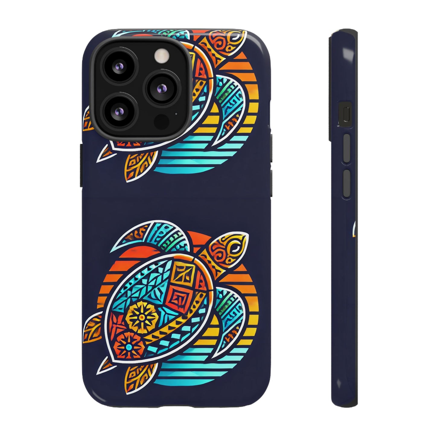 Tough Cases: Colorful Sea Turtle Phone Case for Ocean Lovers