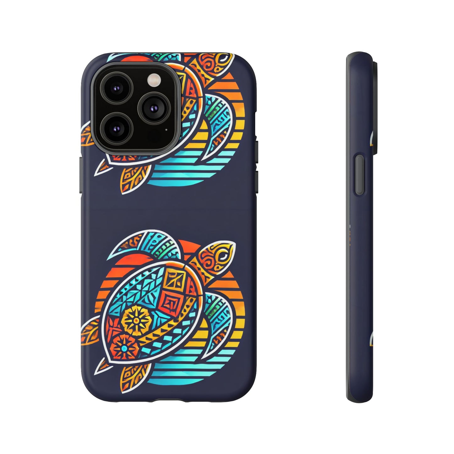 Tough Cases: Colorful Sea Turtle Phone Case for Ocean Lovers