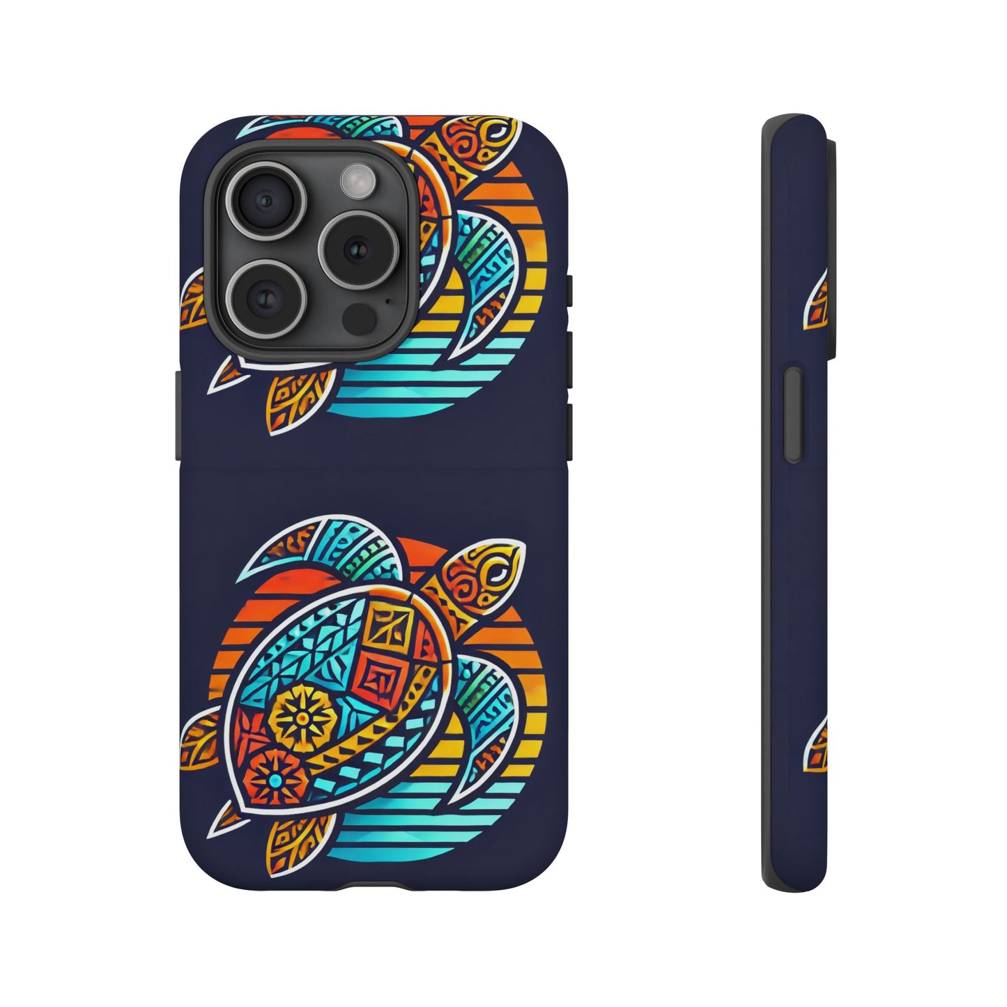 Tough Cases: Colorful Sea Turtle Phone Case for Ocean Lovers