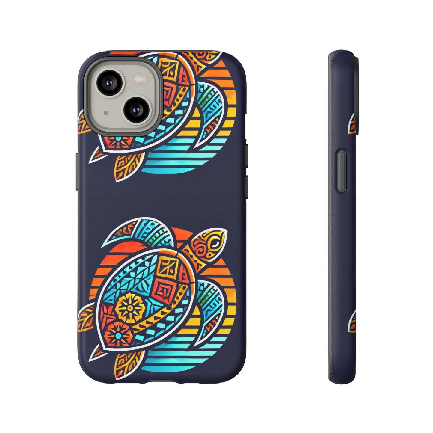 Tough Cases: Colorful Sea Turtle Phone Case for Ocean Lovers