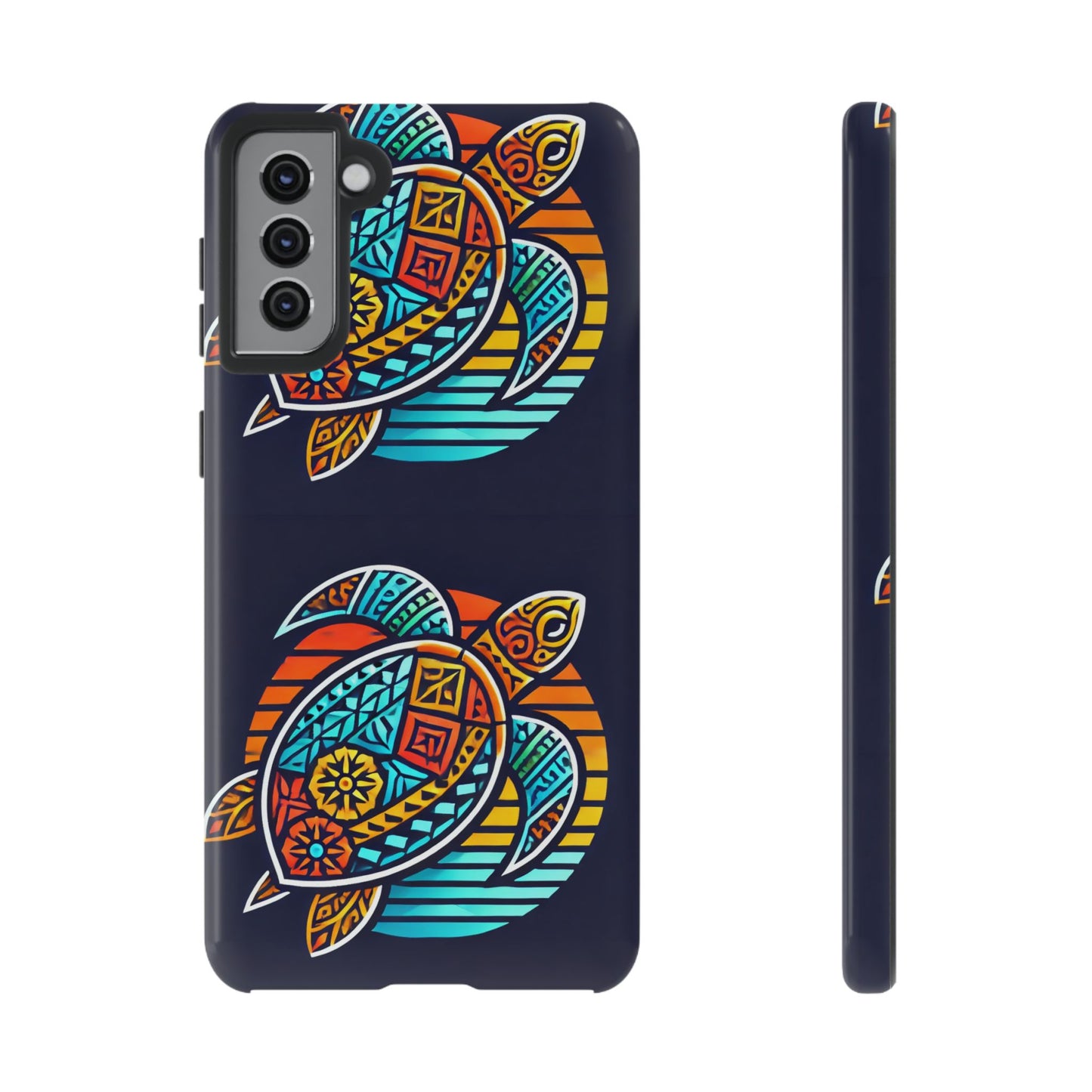 Tough Cases: Colorful Sea Turtle Phone Case for Ocean Lovers