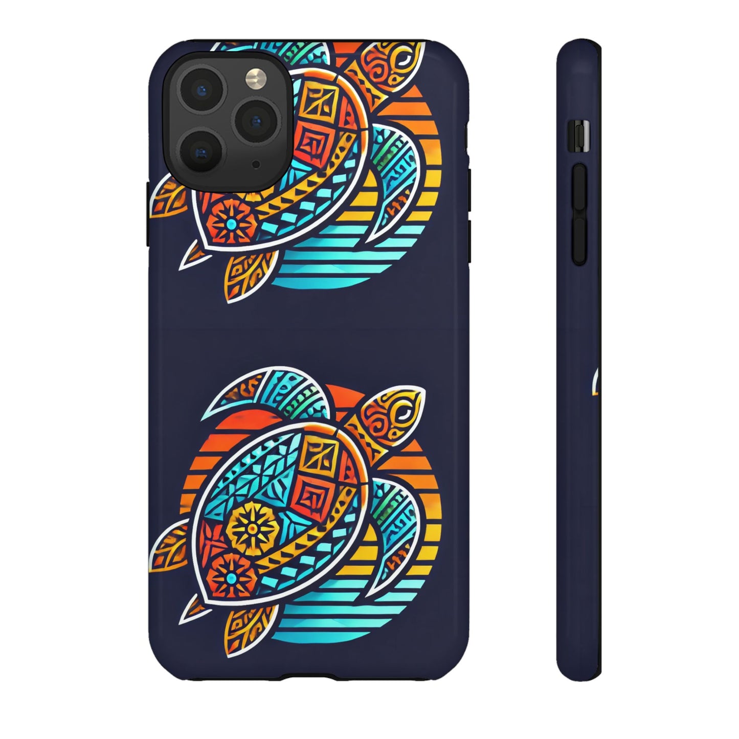 Tough Cases: Colorful Sea Turtle Phone Case for Ocean Lovers