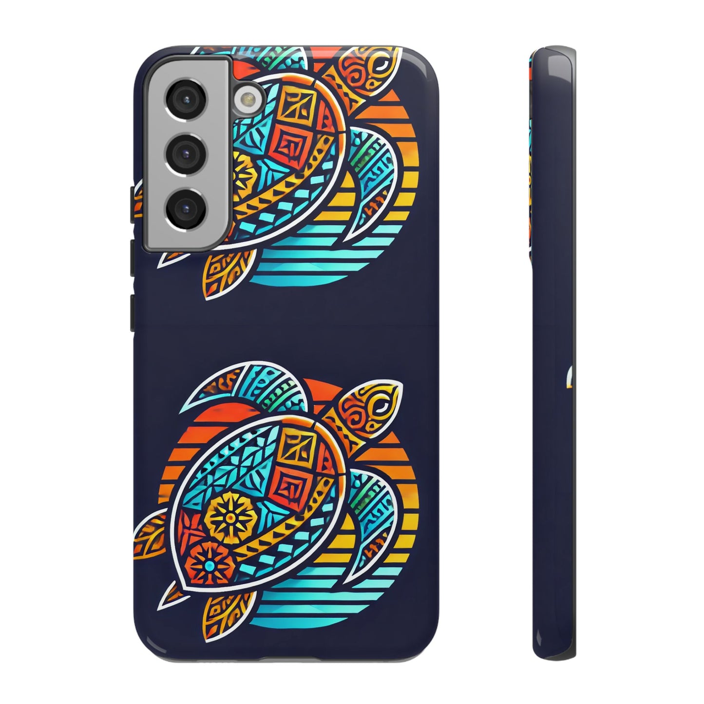 Tough Cases: Colorful Sea Turtle Phone Case for Ocean Lovers