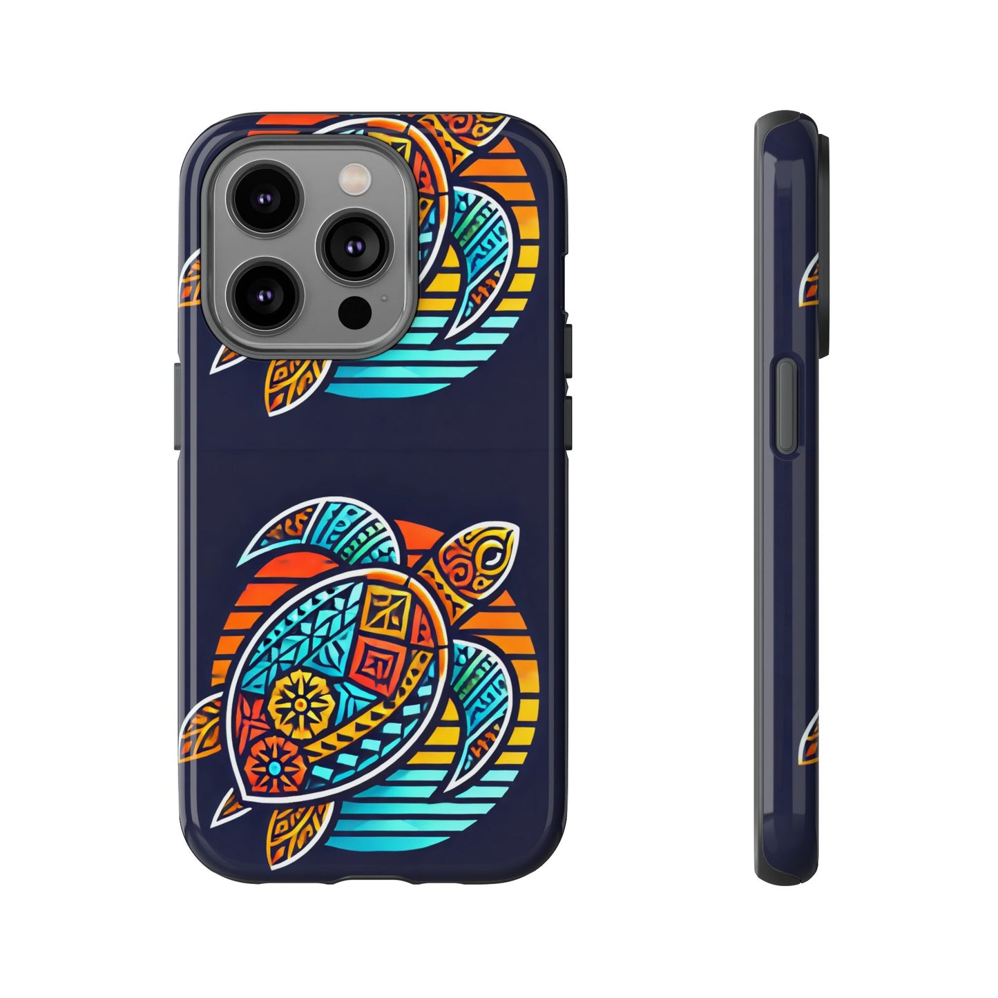 Tough Cases: Colorful Sea Turtle Phone Case for Ocean Lovers