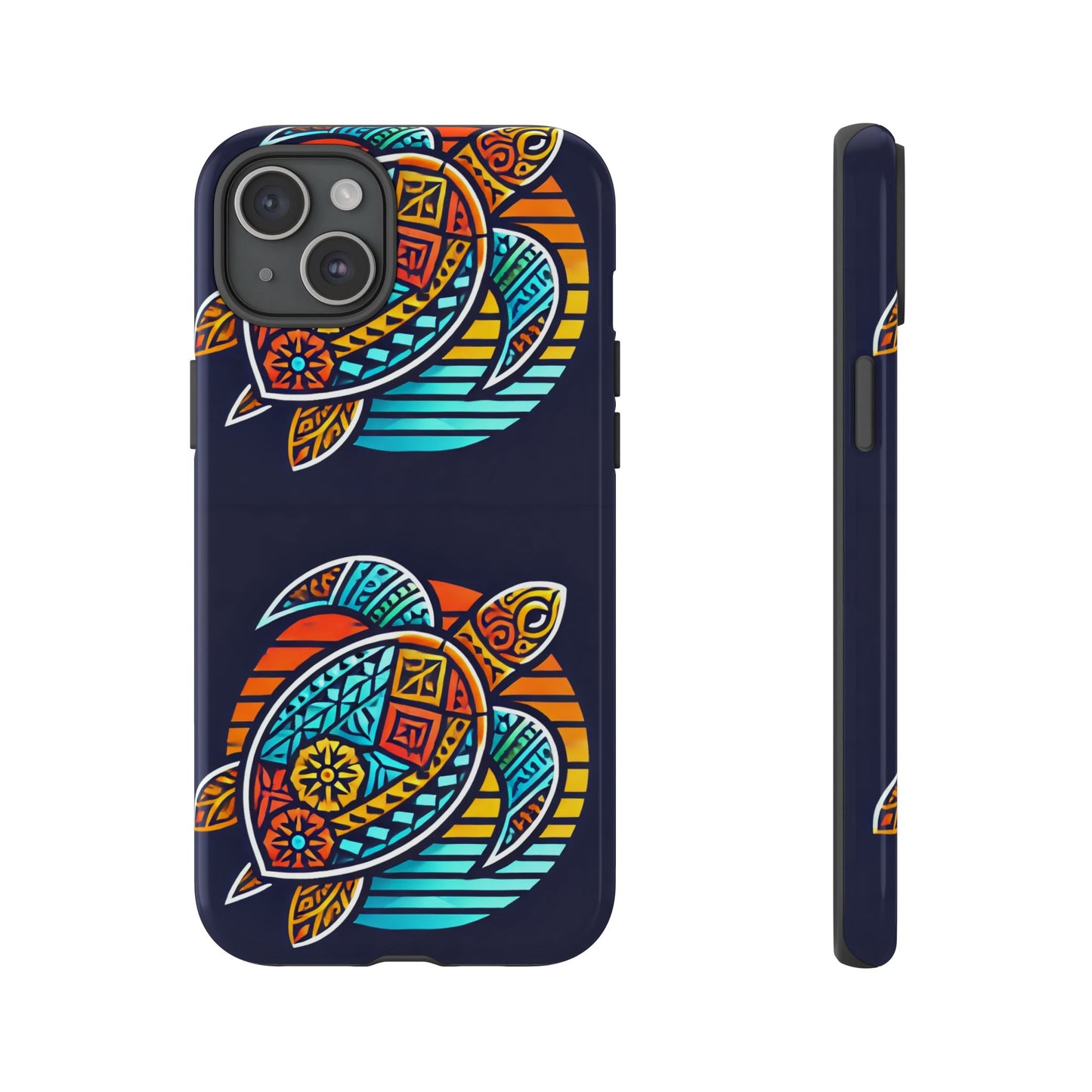 Tough Cases: Colorful Sea Turtle Phone Case for Ocean Lovers