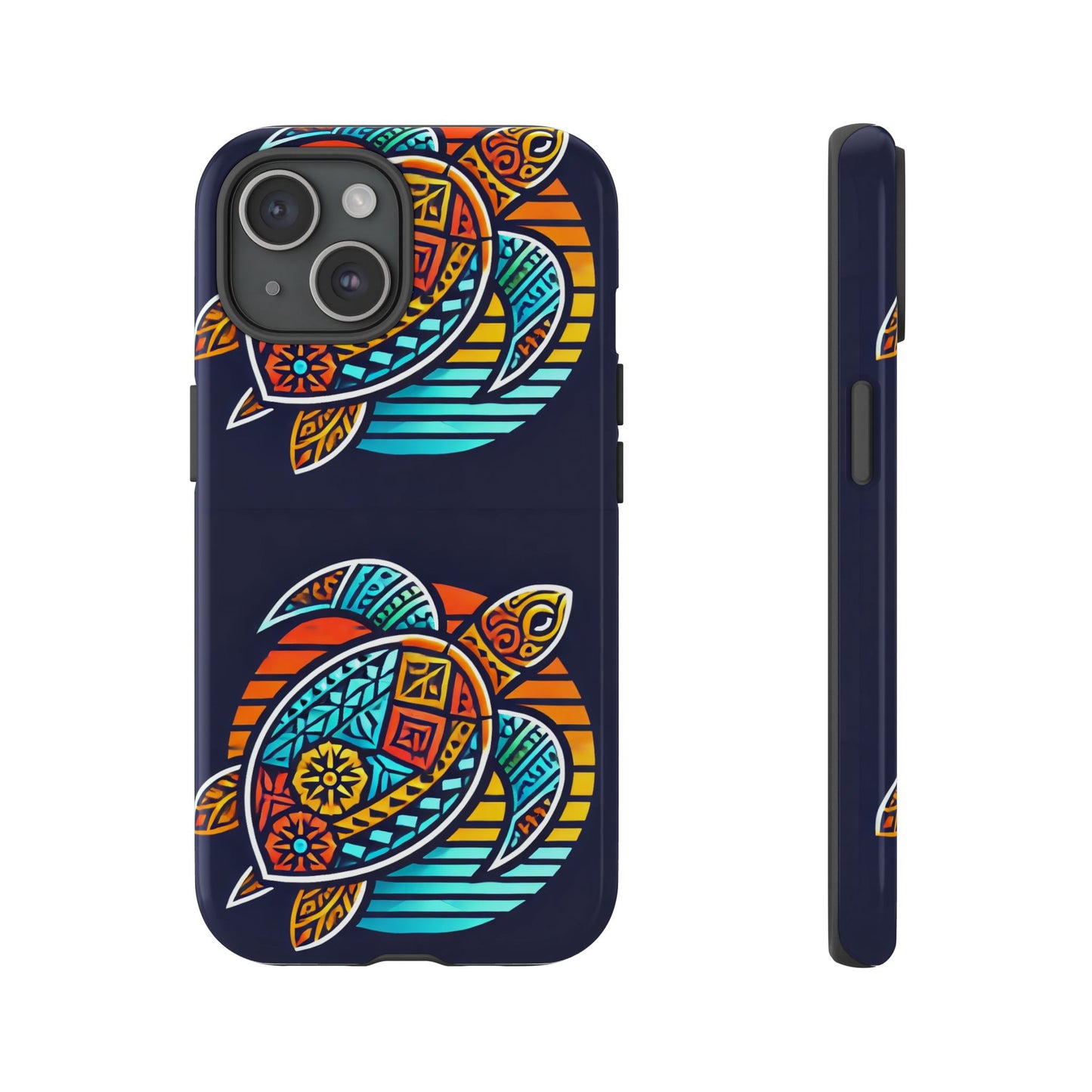 Tough Cases: Colorful Sea Turtle Phone Case for Ocean Lovers