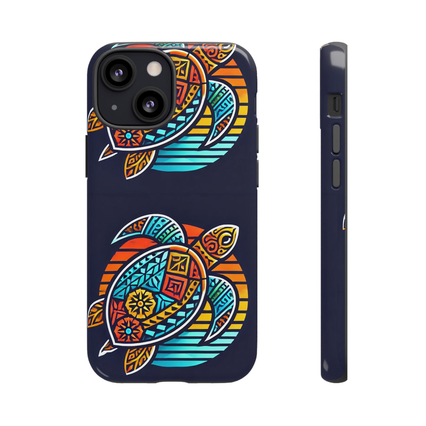 Tough Cases: Colorful Sea Turtle Phone Case for Ocean Lovers