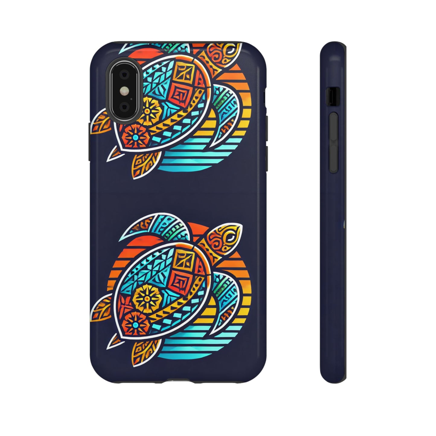 Tough Cases: Colorful Sea Turtle Phone Case for Ocean Lovers